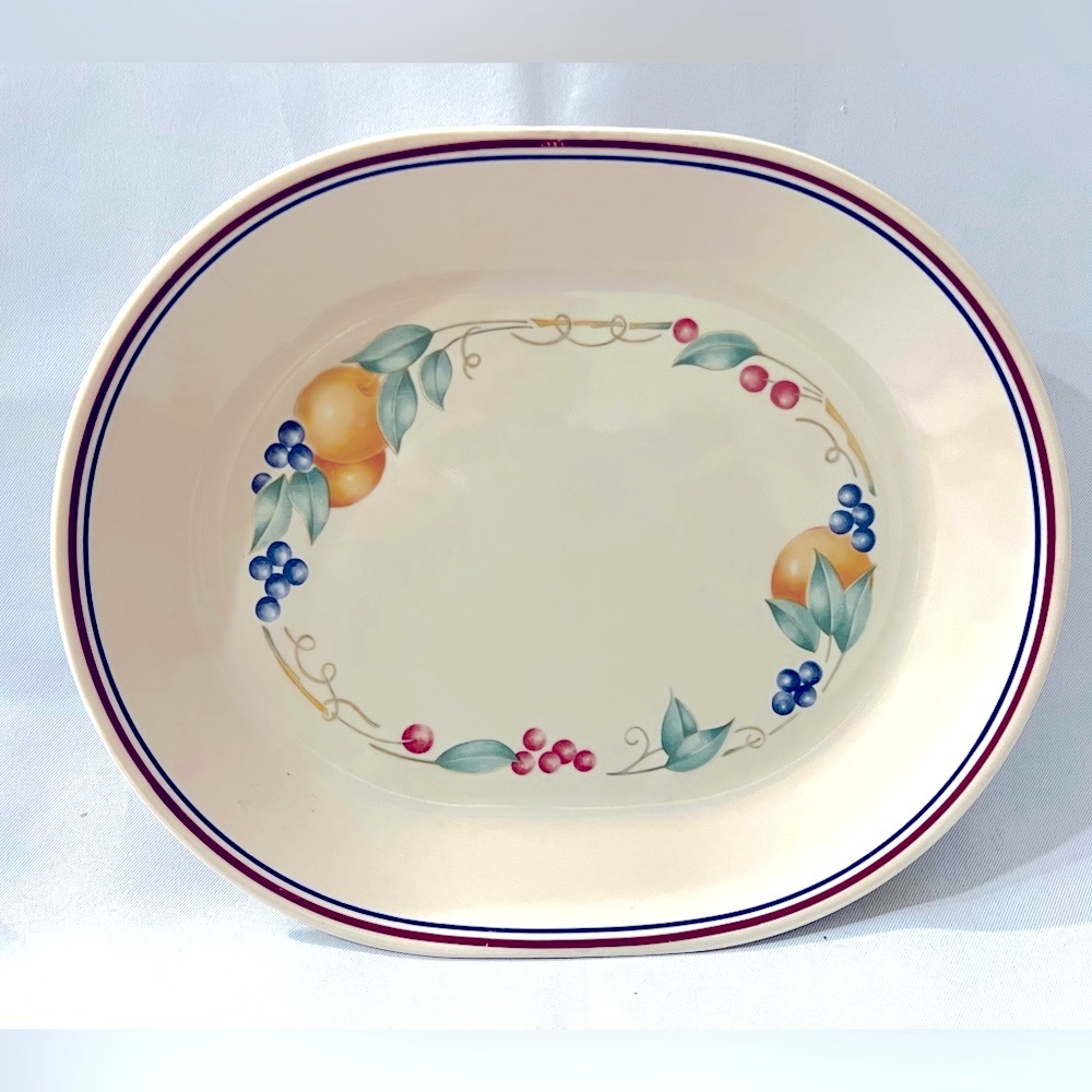 Corelle Fruit Abundance Platter Oval plate 12” x 10”
